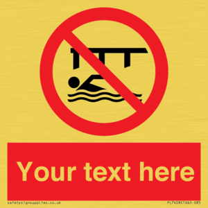 Custom Do not swim in the vicinity of piers